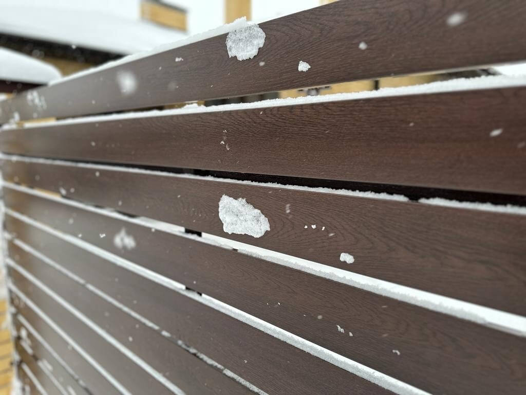 Забор-ранчо из металлопланкена 34м Мореный Дуб Printech фото 2 в Астрахани