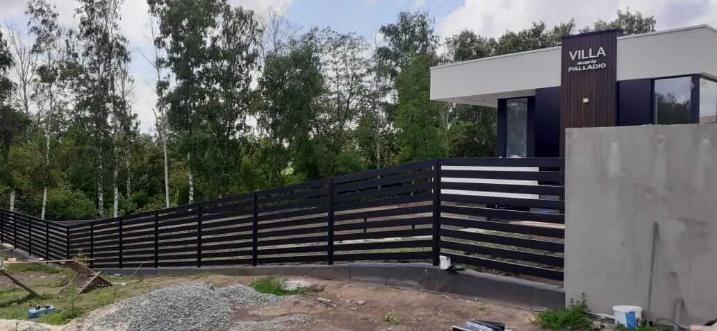 Забор-ранчо из металлопланкена 48м RAL9005 Черный МАТТЕ фото 2 в Астрахани