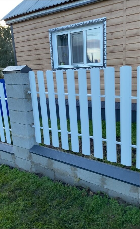 Забор из евроштакетника 16м RAL9003/9003 Белый двусторонний фото 2 в Астрахани