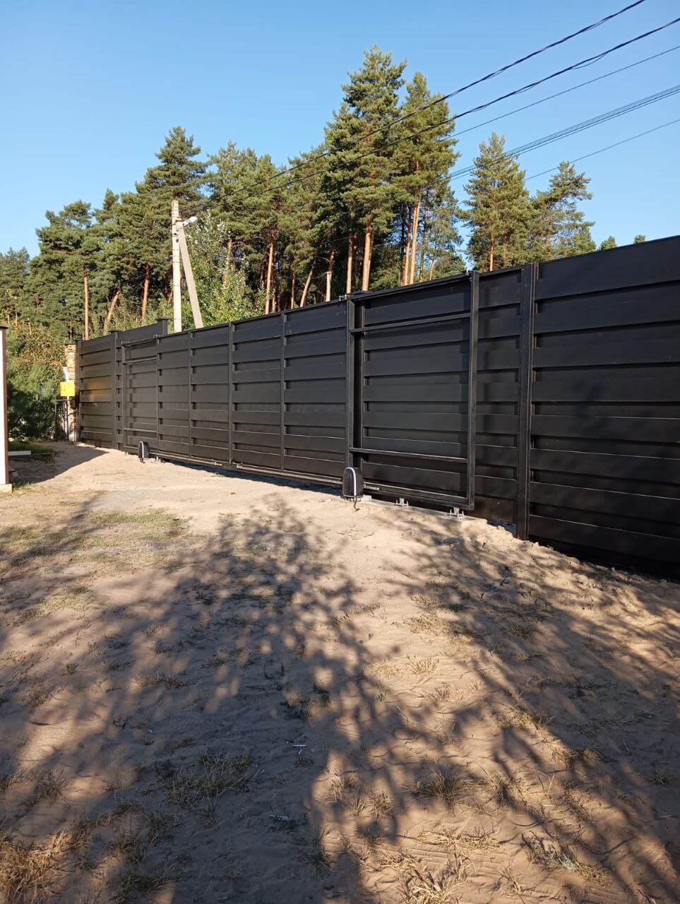 Забор-ранчо из металлопланкена 37м RAL9005 Черный МАТТЕ фото 2 в Астрахани