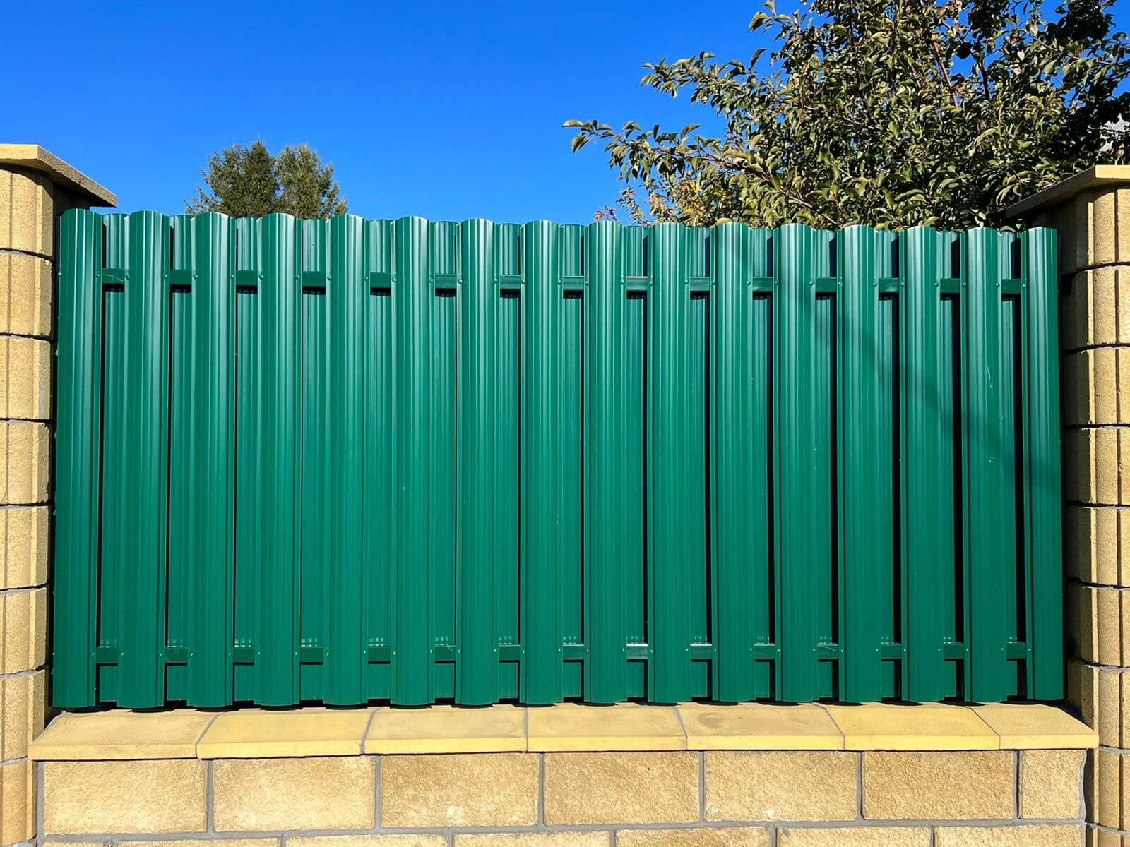 Забор из евроштакетника 22м RAL6005/6005 Зеленый Мох двусторонний в Астрахани