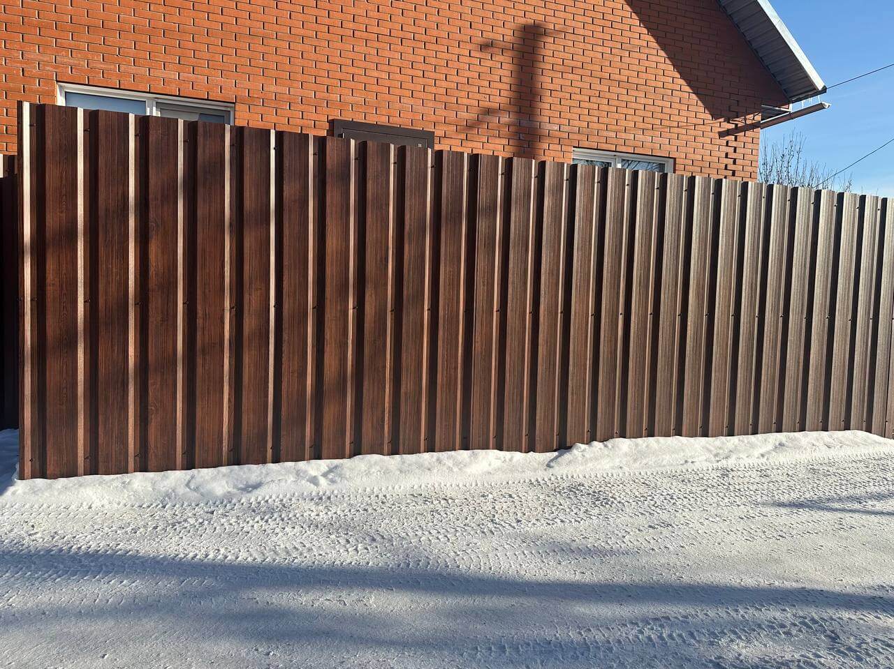 Забор из профнастила НС-21 22м Античное Дерево Принтек фото 4 в Астрахани