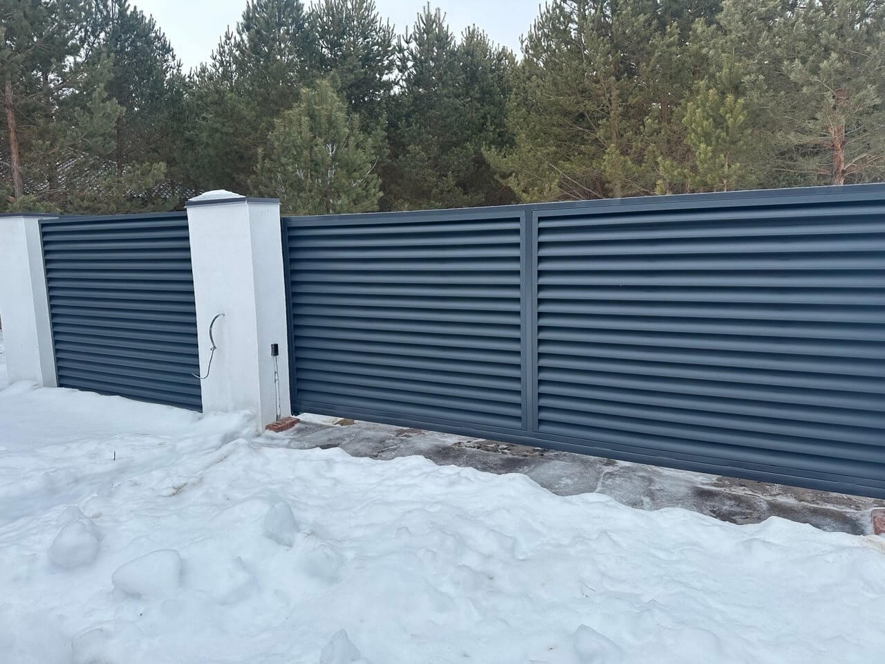 Забор-жалюзи 76м RAL7024/7024 Серый Графит двусторонний МАТТЕ в Астрахани