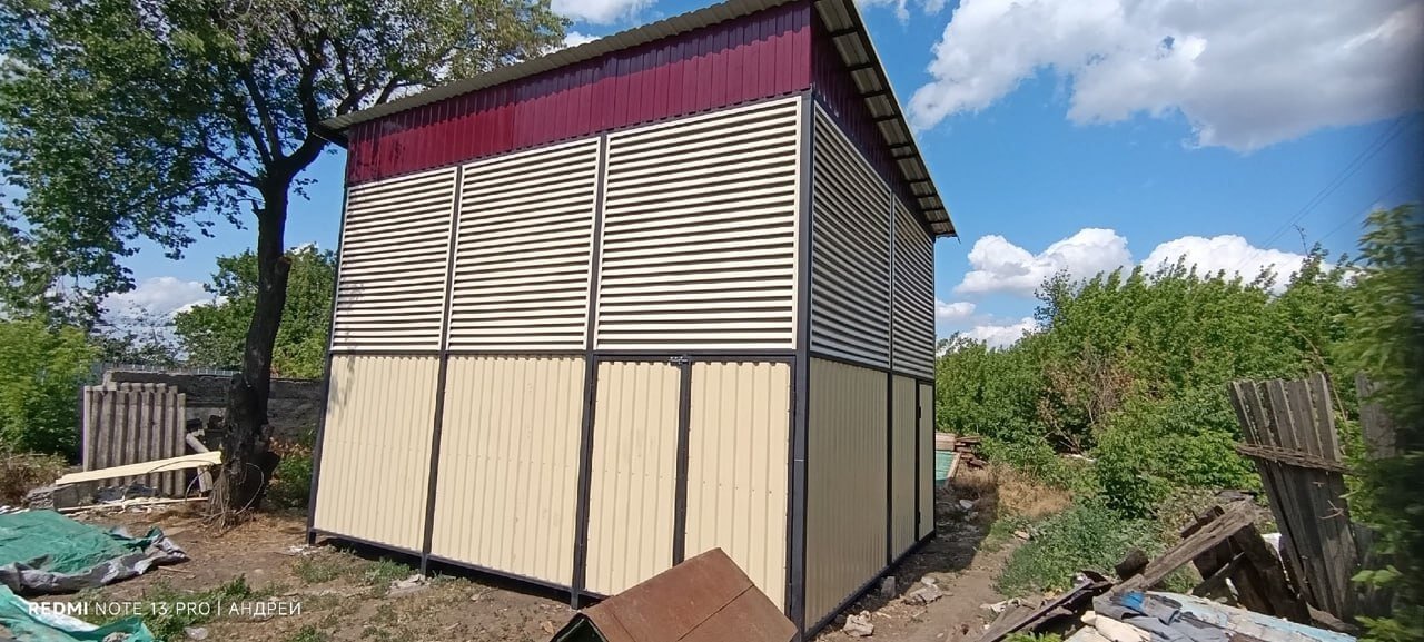 Сенник из ламелей еврожалюзи RAL1015 Слоновая Кость фото 2 в Астрахани