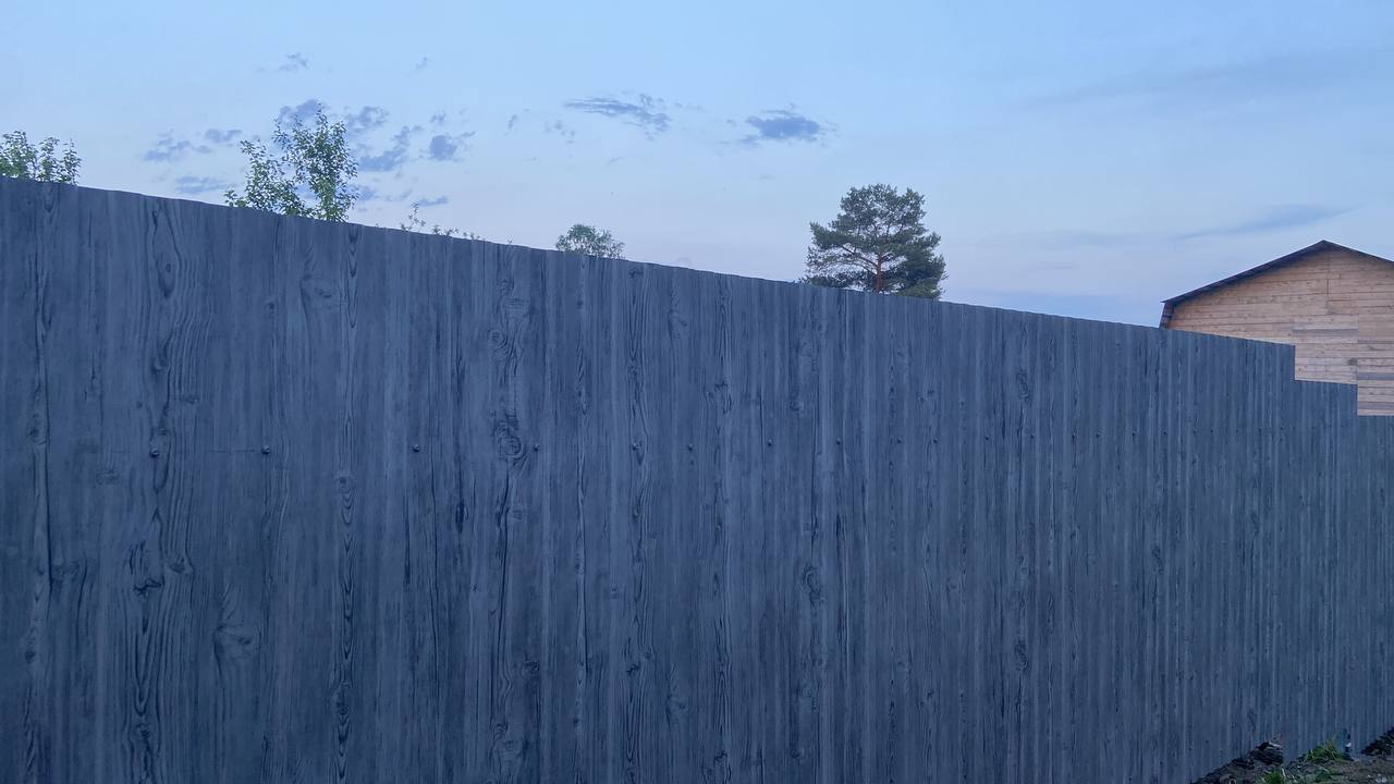 Забор из профнастила НС-10 42м Светлая Береза SteelArt фото 4 в Астрахани