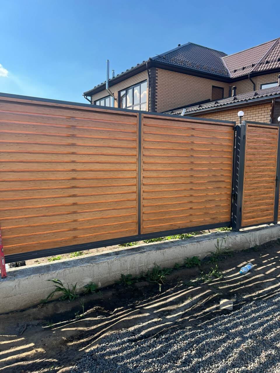 Забор-жалюзи из ламелей Хай-Тек 57м Кипарис 2xPrintech двусторонний фото 3 в Астрахани